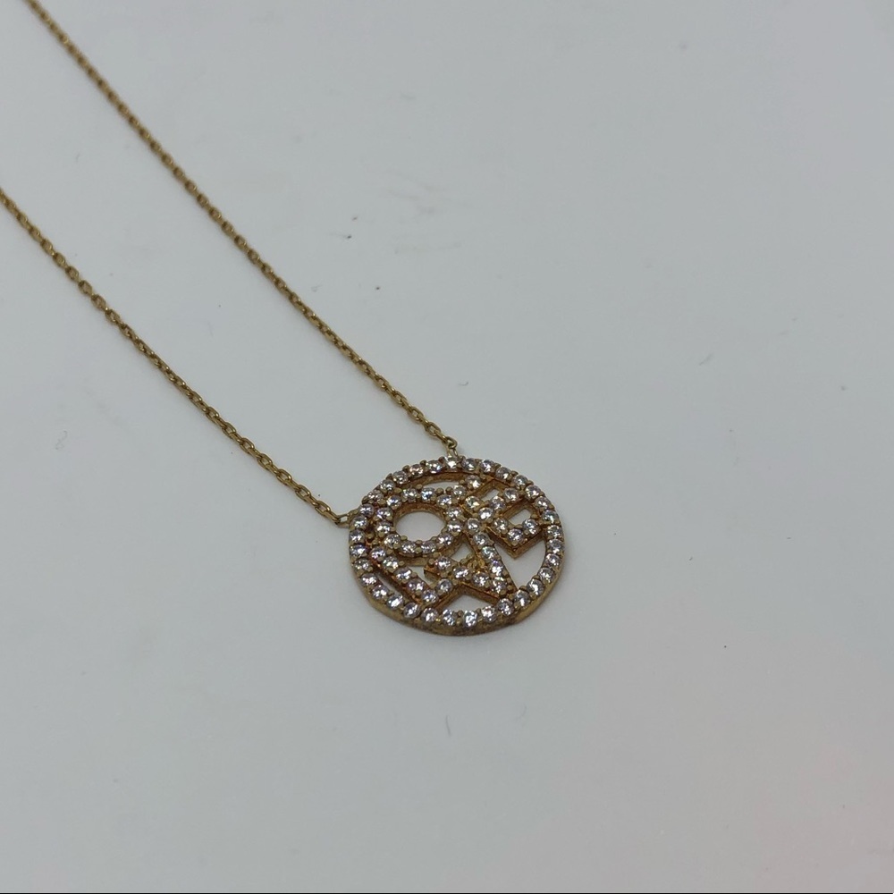 NWT CZ gold-plated 925 ‘LOVE’ necklace - Picture 2 of 3